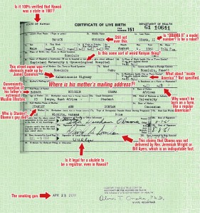 Obama's birth certificate in the eyes of a birther